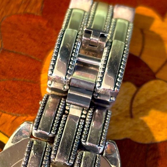 Sterling Silver Vintage Ecclissi Mother of Pearl Watch with Removable Links 34mm - Picture 4 of 6